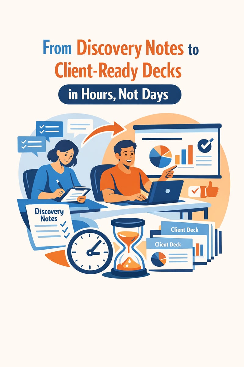 From Discovery Notes to Client-Ready Decks in Hours, Not Days