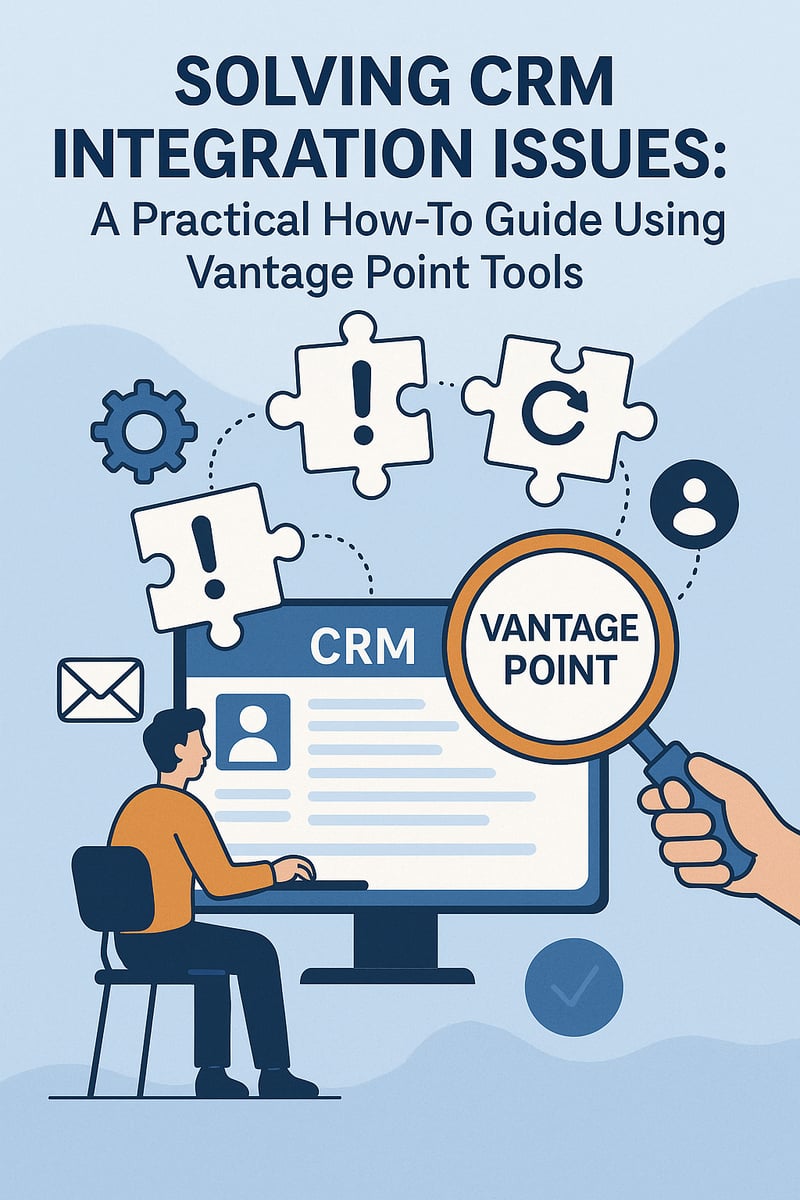 Step-by-step guide to solving CRM integration issues for financial services firms including data sync, API errors, and workflow automation