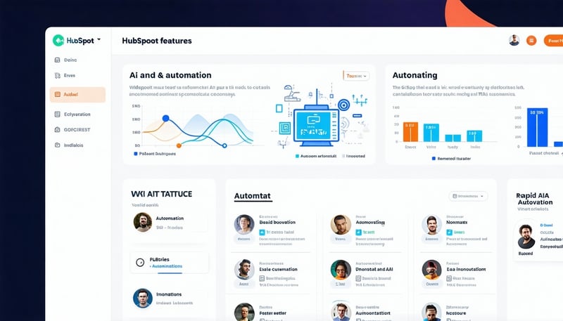 A dynamic dashboard showcasing HubSpots new AI an
