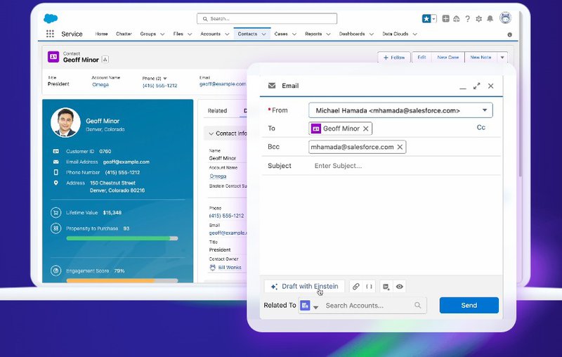 Salesforce Copilot client service automation features