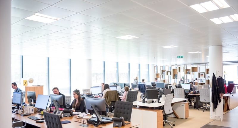 Insurance agency call center team using Salesforce Sales Cloud to manage customer relationships and streamline life insurance sales operations