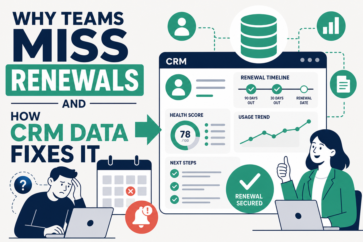 Why Teams Miss Renewals and How CRM Data Fixes It