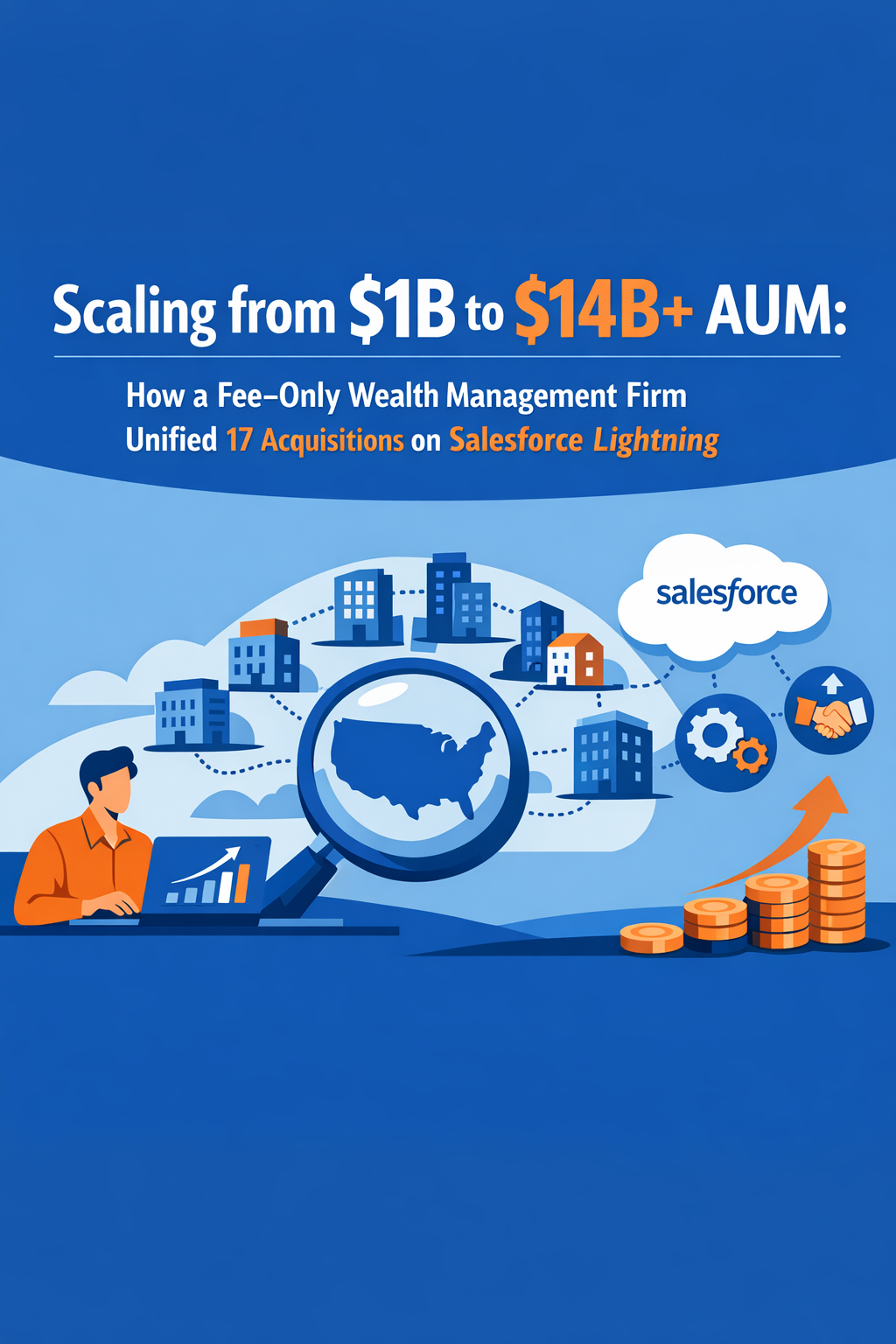 Scaling from $1B to $14B+ AUM: How a Fee-Only Wealth Management Firm Unified 17 Acquisitions on Salesforce Lightning