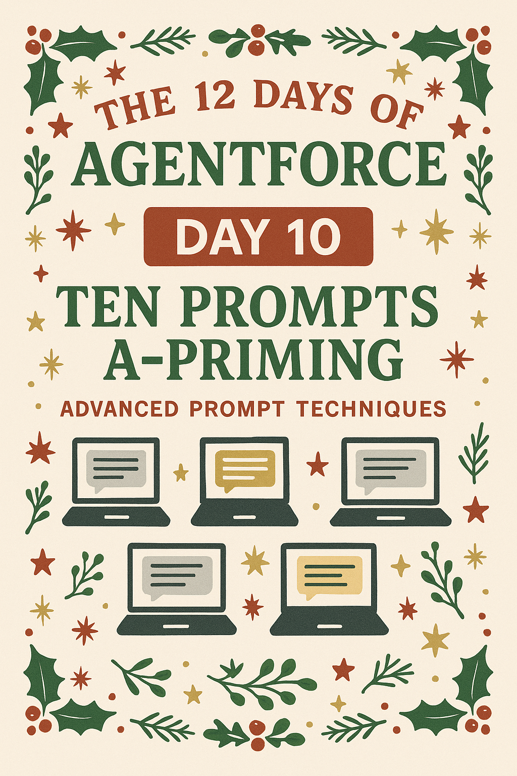 The 12 Days of Agentforce Day 10: Ten Prompts A-Priming - Advanced Prompt Techniques