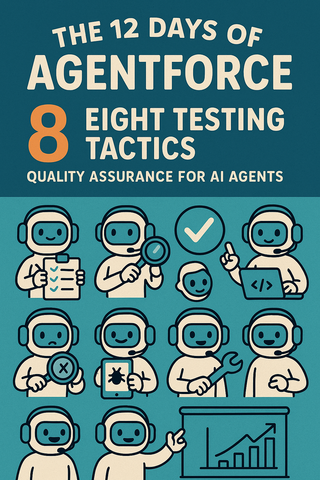 The 12 Days of Agentforce Day 8: Eight Testing Tactics - Quality Assurance for AI Agents