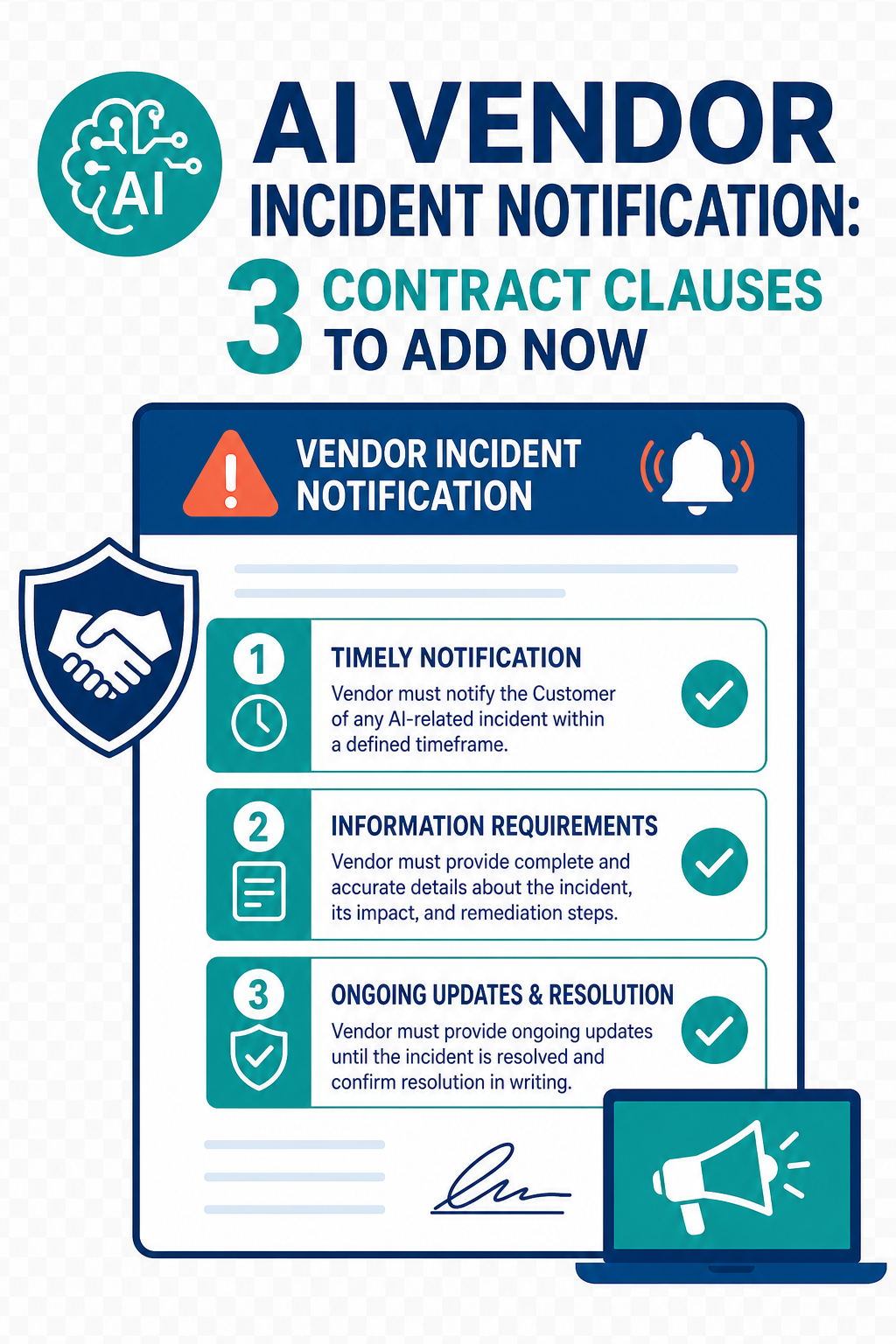 AI Vendor Incident Notification: 3 Contract Clauses to Add Now